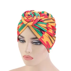 Новый женский тюрбан с узелком в африканском стиле, мусульманский тюрбан, индийская шапка с узелком, женская шапка для химиотерапии, банданы, аксессуары для волос