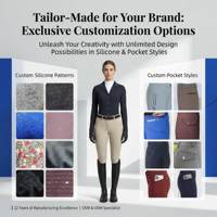 Culotte d'équitation personnalisée avec logo pour femme, taille haute, extensible 4 directions, grip en silicone, assise intégrale, design élégant, leggings d'équitation