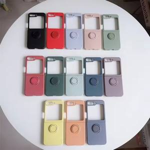 TPU + PC Ring Holder Grip Stand Funda de teléfono para Samsung Galaxy Z Flip <span class=keywords><strong>ZFlip</strong></span> 6 5 <span class=keywords><strong>4</strong></span> 3 Zflip6 Zflip5 Zflip4 Zflip3 Funda - Product Image 1