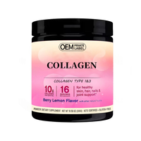 Poudre de collagène contenant des protéines de type 1 et de type 3, favorise la santé de la peau, des cheveux et des ongles, complément alimentaire sain