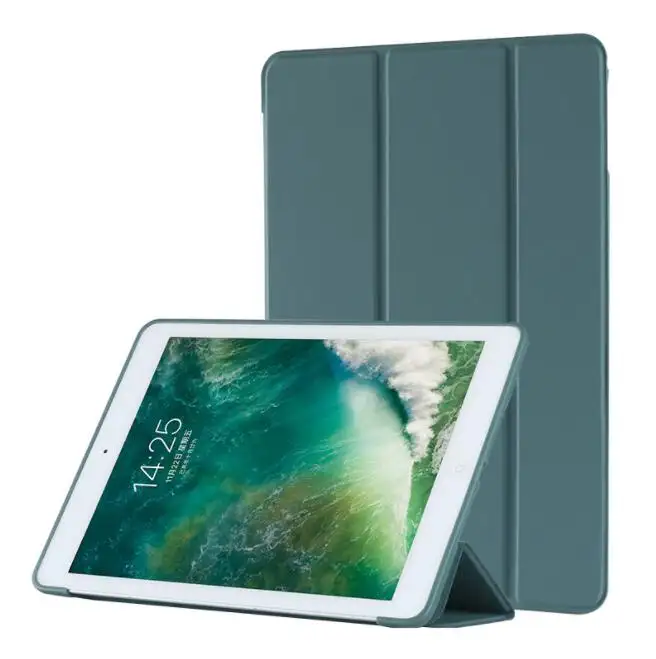 Universal Low MOQ Benutzer definiertes Logo Tridfold 11 Cover Soft TPU Back Case für iPad Mini 2 3 4 5 6 10.2 10.5 10.9 Air 4 Tablet Cover