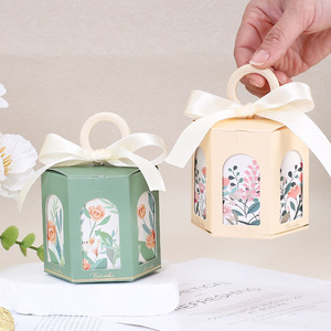 Premium Eco-Friendly Recyclable Hexagonal Coated Paper Craft <b>Boxes</b> with Magnetic Closure & Handle for <b>Wedding</b> Favors Gifts Candy - Product Image 6