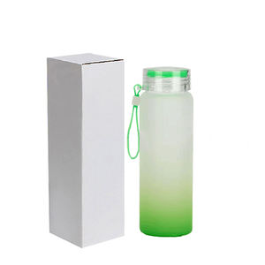 Sublimación en blanco Color mezclado Esmerilado Gradiente Botella de agua Vaso EE. UU. Almacén Venta al por mayor Envío <span class=keywords><strong>gratis</strong></span> 17oz Caja blanca - Product Image 5