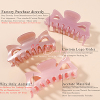 Vente en gros OEM ODM Logo couleur personnalisé Design 9cm Gelée Printemps Eté Couleur Grandes Décorations de Cheveux Griffes Clips 222594