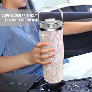 <span class=keywords><strong>2025</strong></span> Ý Tưởng Sản Phẩm Mới Tự Làm Tùy Chỉnh Ngọc Trai Cốc Thép Không Gỉ Rhinestone Cách Nhiệt Cốc Cà Phê 30Oz Du Lịch Xe Cốc - Product Image 5