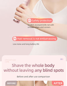 Rasoir électrique pour les parties intimes, <span class=keywords><strong>tondeuse</strong></span> pour les poils pubiens masculins et féminins, rasoir universel pour les aisselles, avec rasoir 2 en 1, boule de rasage, bikini - Product Image 5