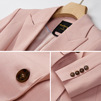 Costume professionnel pour femmes, printemps-automne, veste et pantalon, style décontracté et élégant pour le travail.