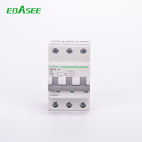 Disjoncteur miniature EBASEE EBS3B 4P C16 6A 50A 25A 32A 63A AC pour rail DIN, fabriqué en Chine