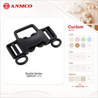 Sangle de harnais personnalisée ANMCO à dégagement rapide, boucle en plastique à 3 voies pour poussette et berceau pour enfants