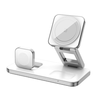 Support de chargeur sans fil magnétique 3-en-1 pliable 25W pour iPhone 17/16/15/14, iWatch et écouteurs