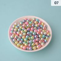 Dégradé Perle 3mm 6mm 8mm 10mm 12mm Irisé Lâche ABS Perle Perle Non Poreuse Multicolore Plastique DIY Perle Artificielle DK017