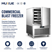 Congélateur rapide commercial MUXUE, direct usine, 3/5/6 plateaux, 1 porte, -40°C ° Réfrigérateur à congélation rapide pour pâte à pâtisserie de boulangerie