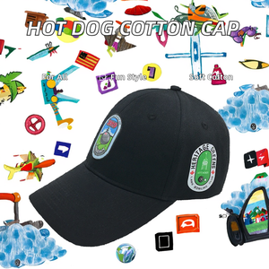 Gorras de Sol de Algodón al por Mayor, Gorras Deportivas a Rayas para Viajes y Actividades al Aire Libre, Novedosas, Creativas, Lindas y Divertidas con Diseño de Hot Dog en Relieve, Unisex para Hombres, Mujeres y Parejas - Product Image 2
