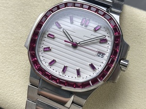 Montre étanche de qualité supérieure 40 mm 57-11 3K Factory V2 Acier 316L Mouvement 324 Cadran blanc diamanté pour plongée 8,5 mm - Product Image 4