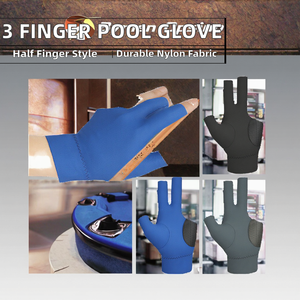 Guantes de billar sin dedos/medios dedos de nailon para mano izquierda o derecha, universales para jugadores de billar - Product Image 2