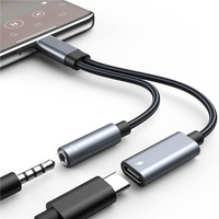Cable Adaptador de Audio de 3.5mm a Tipo C con Carga Rápida PD de 60W para Computadoras Portátiles y Teléfonos Móviles