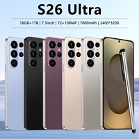 Smartphone S26 Ultra 5G Versi Global 2025 Baru Berkualitas Tinggi, Original, 16G 1T, Deca Core, CDMA, Dual SIM, Fotografi 108MP