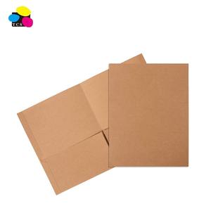 Fornitore della cina di Formato Lettera Kraft 25 pz/scatola <span class=keywords><strong>100</strong></span> Foglio di Capacità Doppia/Due Tasche Cartella di File di Carta - Product Image 1
