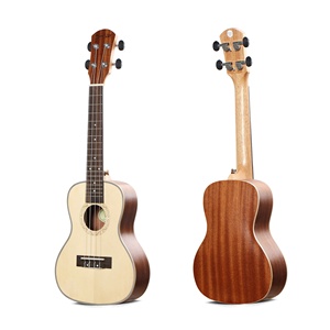 <span class=keywords><strong>Ukulele</strong></span> <span class=keywords><strong>concert</strong></span> <span class=keywords><strong>Deviser</strong></span> de haute qualité UK24-70S avec table en épicéa massif et fond et côtés en sapelli - Product Image 1