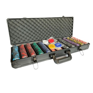 Fichas de Póker de Arcilla Personalizadas de Doble Color, 40 mm, 14 g, Estilo <span class=keywords><strong>Casino</strong></span>, con Bandeja para Fichas y Estuche de Transporte para Club de Póker o Juego en Casa - Product Image 4