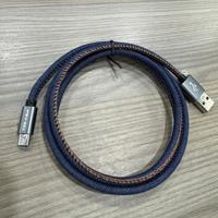 Cable USB PINYI en Stock, Cable USB-Micro con Textura de Mezclilla, Cable USB Trenzado de Mezclilla para Teléfono, Cámara, Altavoces, Unidades GPS