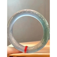 Véritable Myanmar Mine Bois Glace-Like Femmes Haute Glace Flottant Fleurs Barre Ronde Hydratant Jade Bracelet Cadeau En Gros