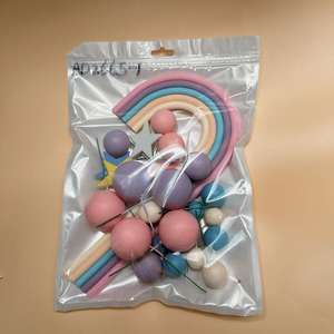 21 pièces de plaques décoratives d'arche en caoutchouc souple arc-en-ciel de dessin animé populaire pour décoration de gâteau coloré - Product Image 6