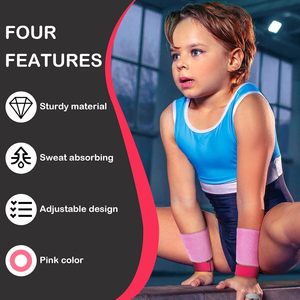 Guanti da ginnastica per bambini e ginnastica impugnature e braccialetti con impugnatura a barra per palmare protezione da polso per Kettlebells Tennis <span class=keywords><strong>Yoga</strong></span> - Product Image 6
