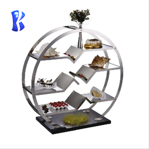 Bien de <span class=keywords><strong>acero</strong></span> <span class=keywords><strong>inoxidable</strong></span> al por mayor buffet de boda de 3 niveles pastel bandeja <span class=keywords><strong>para</strong></span> servir <span class=keywords><strong>el</strong></span> té de la tarde de pie - Product Image 4