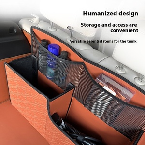 Caja de almacenamiento colgante para <span class=keywords><strong>maletero</strong></span> de coche, bolsa de almacenamiento trasera de coche SUV de cuero moderno, bolsa colgante decorativa para almacenamiento de fila trasera Hy7 - Product Image 1