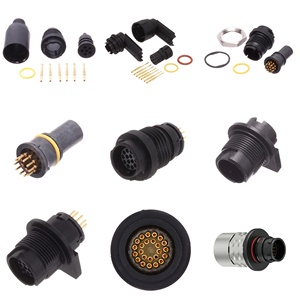 PFB.0B.303.CYMD31 Circular Push Pull Connectors 3P <strong>FIXD</strong> RCPT W/2NUTS CRMP CBL COLET 3.1MM - Product Image 2