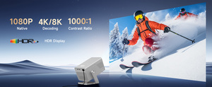 EU 800ANSI WiFi6 BT5.4 LCD LED Outdoor Video Home Projector 8K Support HD 1080P Auto Pocketable 16GB RAM 2GB Storage - Product Image 3