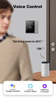 Termostato Táctil WiFi Tuya 16A 3A, Pantalla Digital Programable para Calefacción por Suelo Radiante Eléctrico, Panel de Control Inteligente para el Hogar