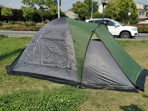 Tente de camping quatre saisons SILVERLINE, trois chambres, un salon, type Trigone/V, toit de 3000+ mm, 3-4 personnes, nylon durable - Product Image 3