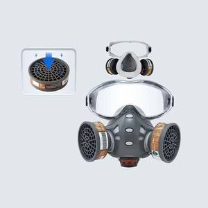 <span class=keywords><strong>Masque</strong></span> intégré 410E, <span class=keywords><strong>masque</strong></span> à gaz avec visière intégrée transparente, protection contre les produits chimiques, la peinture en aérosol, le formaldéhyde - Product Image 4