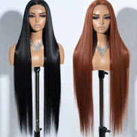 Perruque sans colle 13x6 pré-coupée en dentelle HD, perruques de cheveux vierges bruts, perruque frontale en dentelle 13x4 en cheveux humains, vente en gros