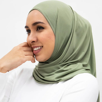 Hijab de sport respirant et rafraîchissant en maille aérée 2025, vert basilic, taille unique, anti-transpiration, séchage rapide, pour femmes musulmanes