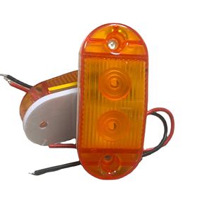Indicadores de marcador lateral para remolque de camión, luz de freno de señal de coche, luz trasera de advertencia, de 24V LED, lámpara de advertencia, blanco y amarillo - Product Image 1