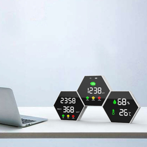 Détecteur de poussière à diffusion laser élevée / Capteur NDIR 4 en 1, moniteur de qualité de l'air mural CO2 PM2.5 - Product Image 2