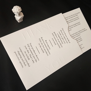 Cartes <span class=keywords><strong>de</strong></span> <span class=keywords><strong>remerciement</strong></span> personnalisées avec conception libre, gaufrage et impression en creux, haut <span class=keywords><strong>de</strong></span> gamme et luxueux - Product Image 2