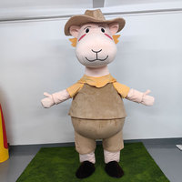 Conception de poupées personnalisées, Modélisation 3D, Mascotte de dessin animé, Mascotte de logo d'entreprise Ji (motif Cowboy, Mouton), Production de costumes d'animation et d'accessoires