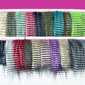 Commercio all'ingrosso 90mm Pile <span class=keywords><strong>pelliccia</strong></span> Faux fagiano colorato Grizzly artigianato <span class=keywords><strong>pelliccia</strong></span> di mosca materiale per giocattoli abbigliamento collari costumi Cosplay - Product Image 3