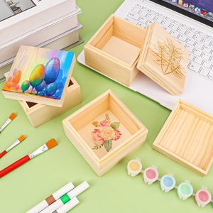 Boîte de rangement empilable multi-compartiments en bois naturel écologique, durable, pour cosmétiques, bijoux, salle de bain, chambre, salon - Product Image 5