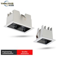 Fabricant d'éclairage de Zhongshan, luminaires encastrés anti-éblouissement, design moderne minimaliste de luxe, indice de fidélité des couleurs élevé 90