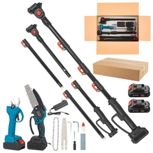 Ensemble de scie à perche sans fil et de sécateur, scie à chaîne électrique 21V avec tige d'extension de 30 cm, outils de jardin pour l'élagage des arbres - Product Image 2