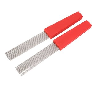 2 cepillos raspadores para guiro, diseño ergonómico, de plástico y acero inoxidable, estilo peine para percusión latina - Product Image 3