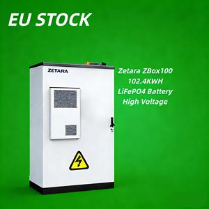 Batería de Iones de Litio LiFePO4 Zetara de 102.4kwh, 512V de Alto Voltaje, Gabinete de Batería ZBox100, Almacenamiento de Energía Robusto, Stock en la UE - Product Image 1