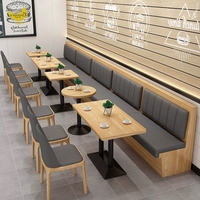UPTOP Vente en gros de banquettes de restaurant en bois, sièges de salle à manger, canapé banquette américain en cuir gris