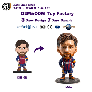 Figura Coleccionable del <span class=keywords><strong>FC</strong></span> Barcelona, Juguete de Dibujos Animados en PVC y ABS, Pintada a Mano, Ecológica, Estatua Decorativa, Nuevo Regalo para Fanáticos del Fútbol - Product Image 1