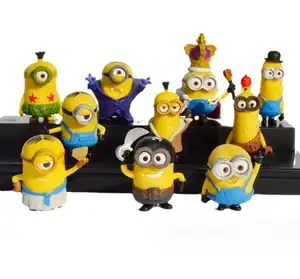 XUX 만화 노란색 미니 액션 피규어 장난감 어린이 선물 애니메이션 파생 상품 방 장식 장난감 도매